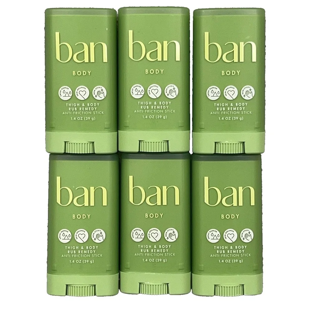 Ban Body Thigh & Body Anti-Friction Balm Prevent Chafing 1.4 oz Lot of 6 Vegan